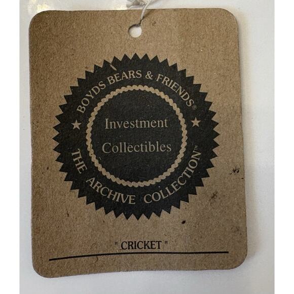 Vintage Boyds Bears & Friends the Archive Collection Cricket - Picture 7 of 10